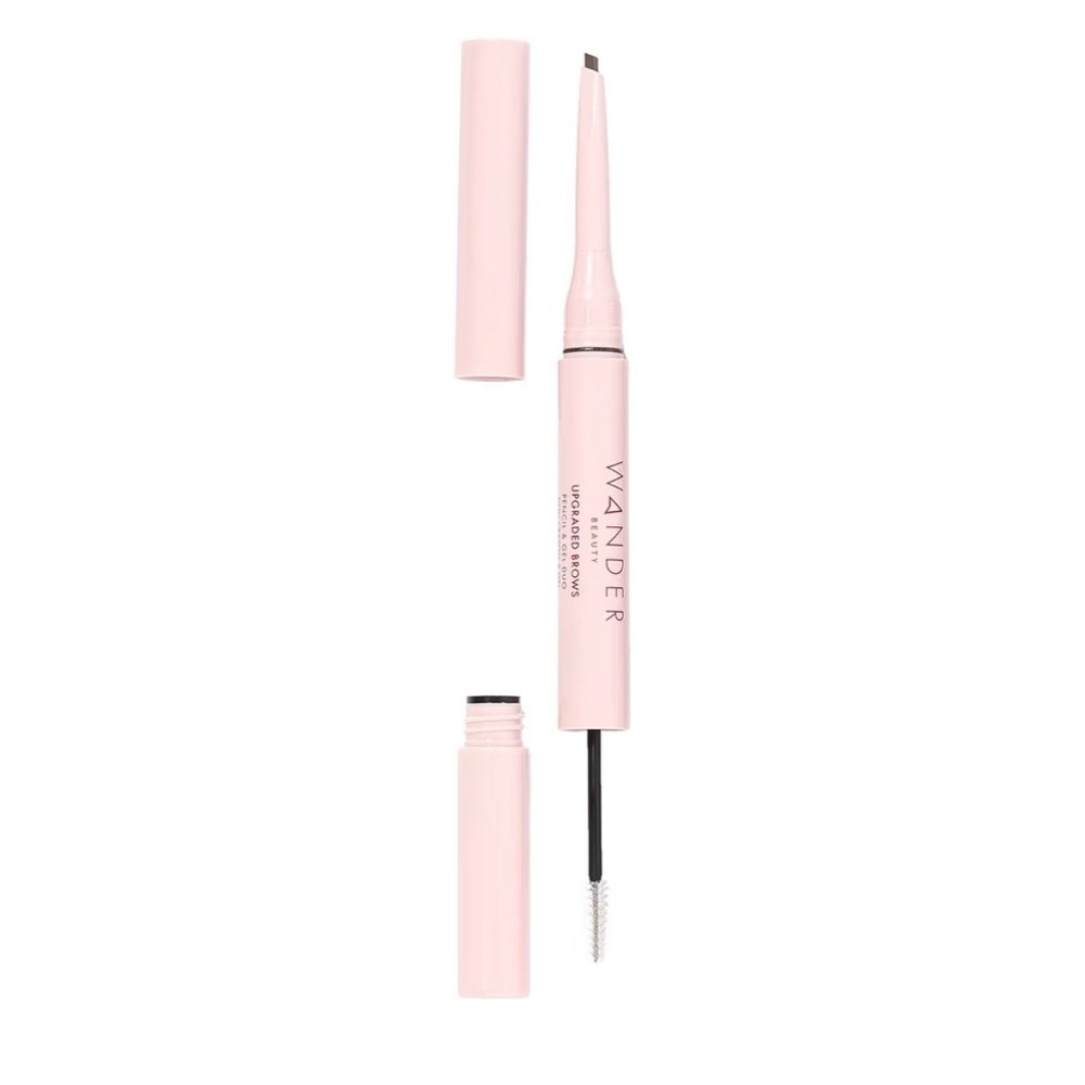 Wander Beauty Pink Dual-Ended Brow Pencil with Clear Brow Gel medium brown
